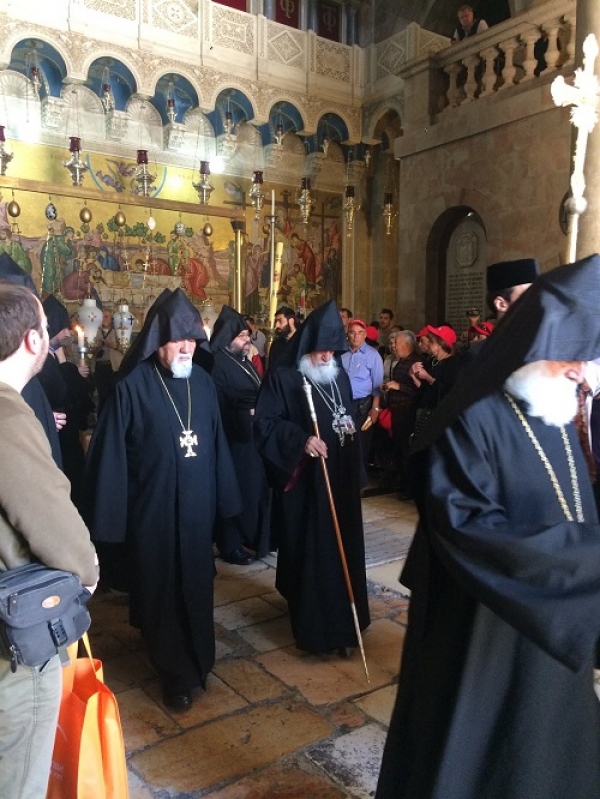 Easter ceremony at the Church of the Holy Sepulchre